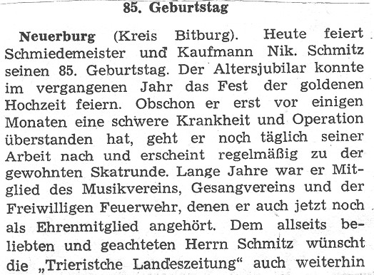 85. Geburtstag