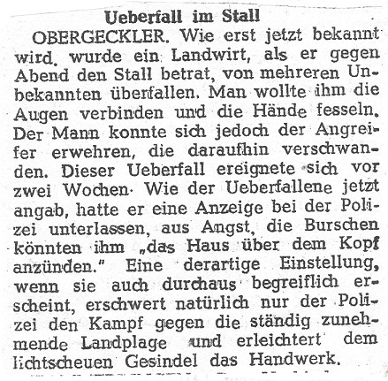 Ueberfall im Stall