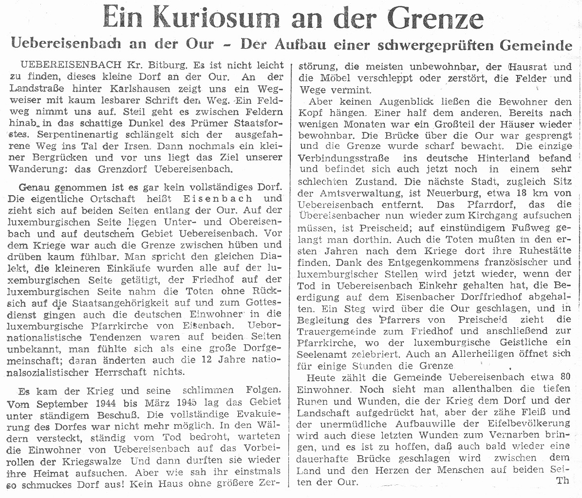 Ein Kuriosum an der Grenze