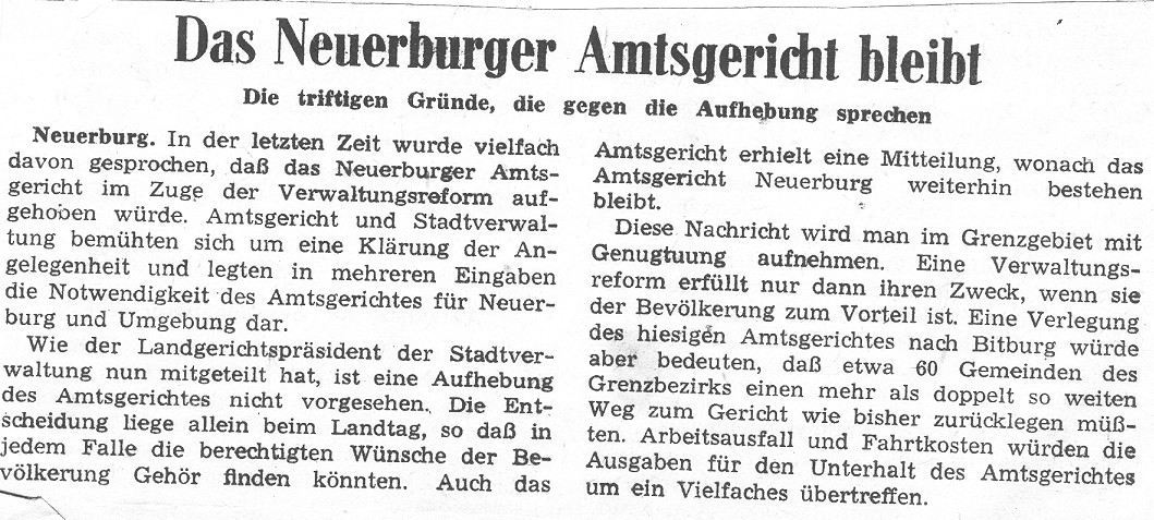 Das Neuerburger Amtsgericht bleibt