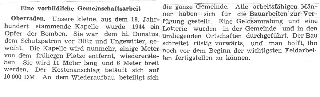 Eine vorbildliche Gemeinschaftsarbeit