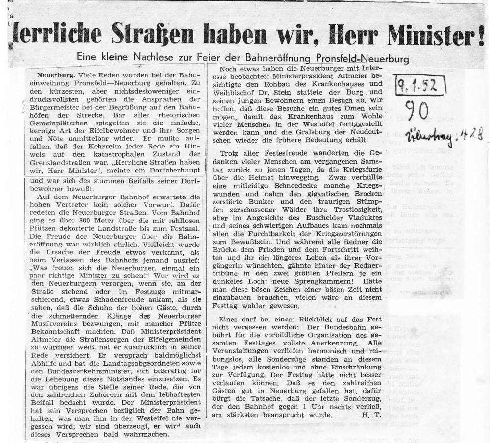 Herrliche Straßen haben wir- Herr Minister!